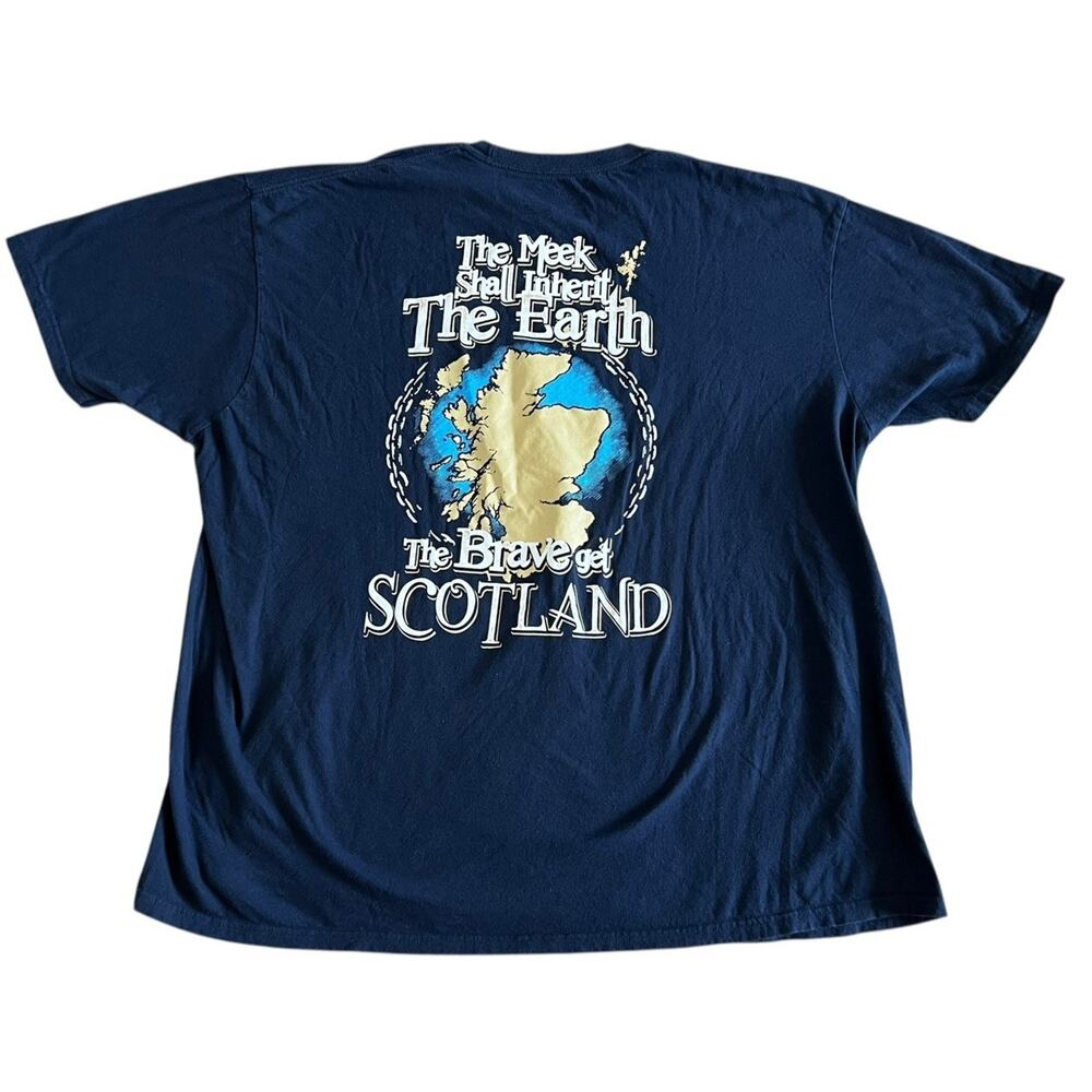 The Meek Shall Inherit the Earth The Brave Inherit SCOTLAND Tee Shirt 3XL
